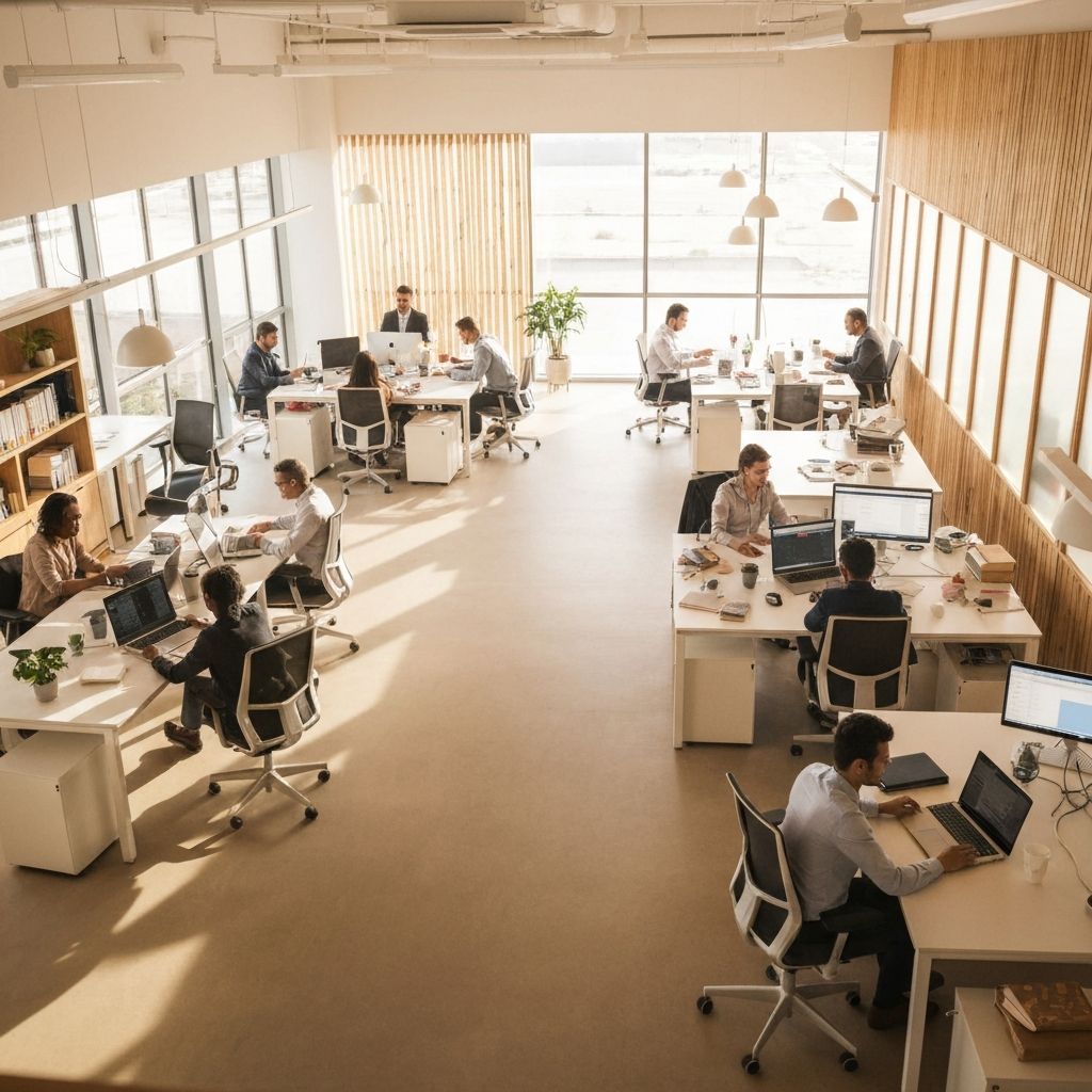 Modern recruiting agency office environment